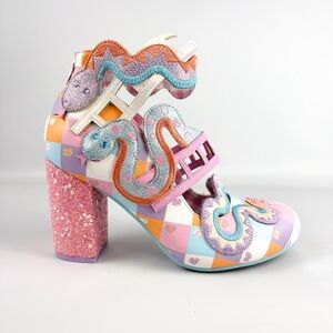Irregular Choice Snakes N Adders Heels | Pastel Board Game Snake Heels | NIB